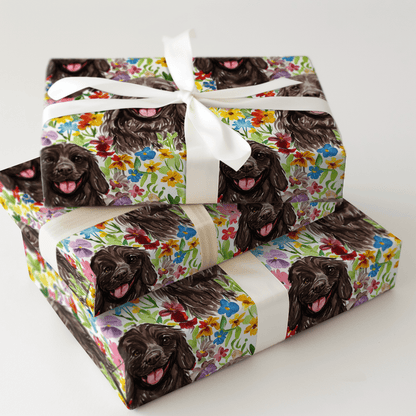 Garden with the Boykin Spaniel - Wrapping Paper - Aspen & Arlo