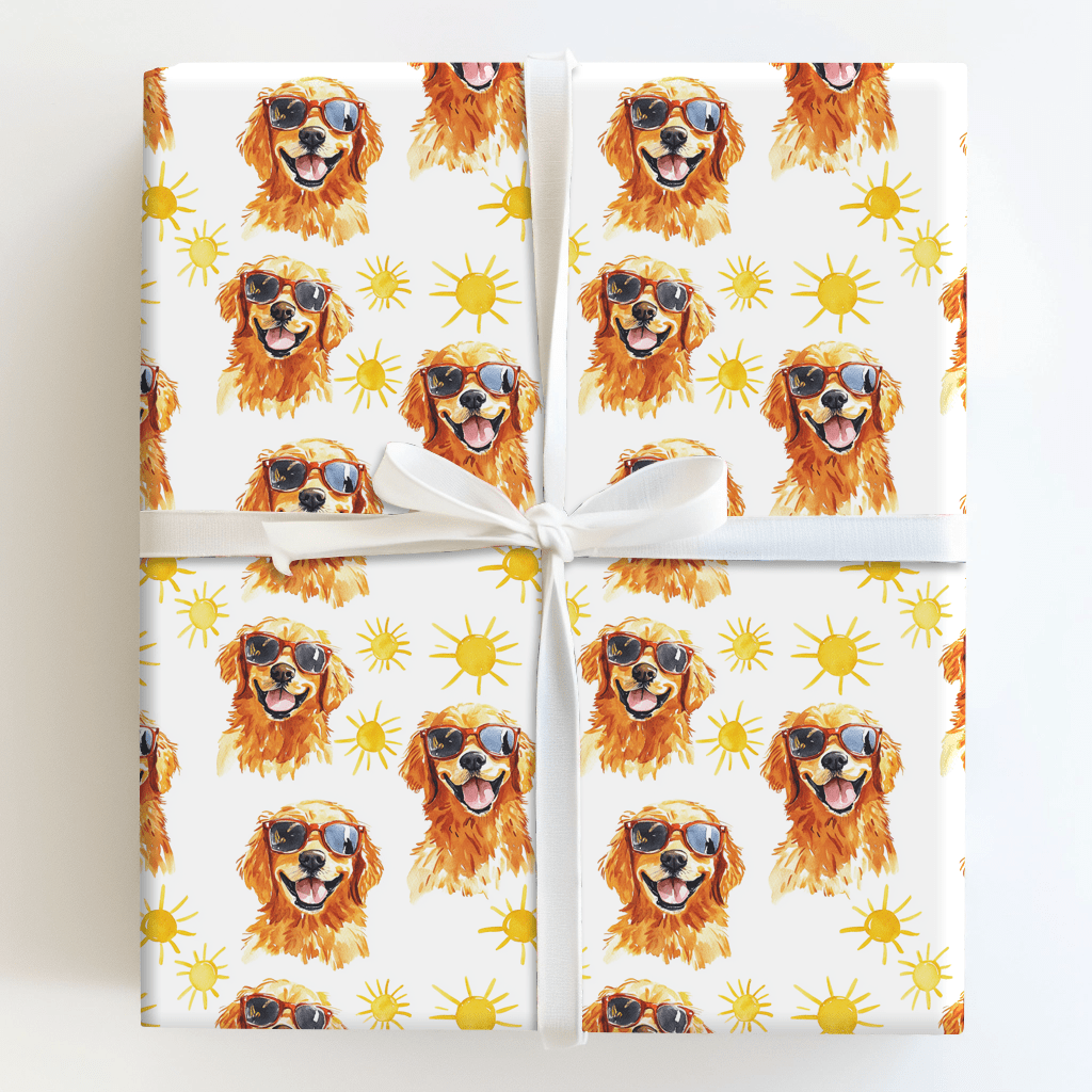 Sunny Day with the Red Goldens - Wrapping Paper - Aspen & Arlo