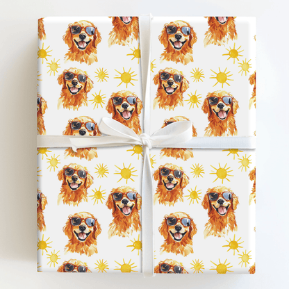 Sunny Day with the Red Goldens - Wrapping Paper - Aspen & Arlo