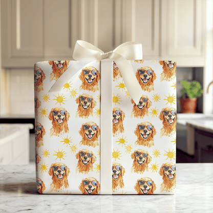 Sunny Day with the Red Goldens - Wrapping Paper - Aspen & Arlo