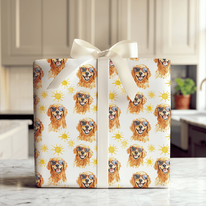 Sunny Day with the Red Goldens - Wrapping Paper - Aspen & Arlo