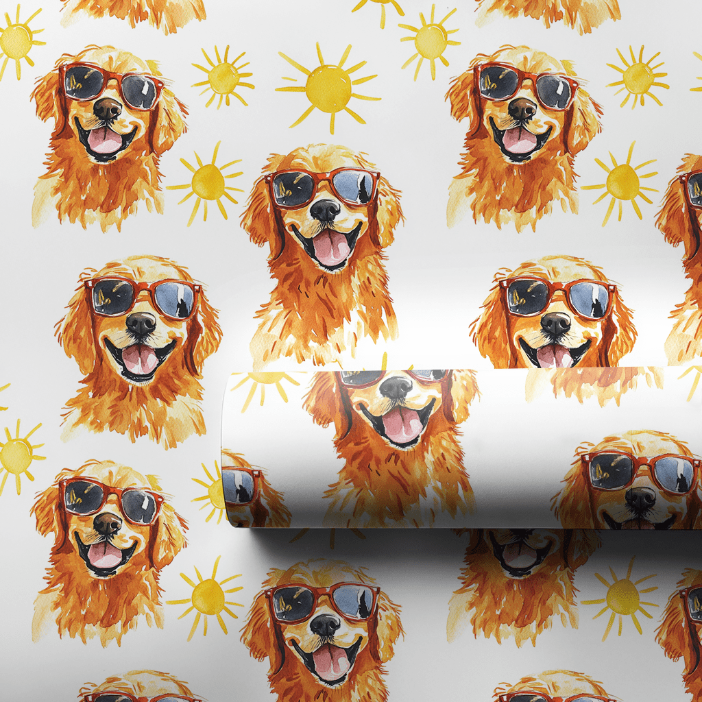 Sunny Day with the Red Goldens - Wrapping Paper - Aspen & Arlo