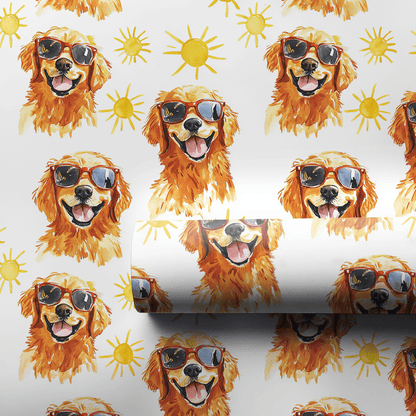 Sunny Day with the Red Goldens - Wrapping Paper - Aspen & Arlo