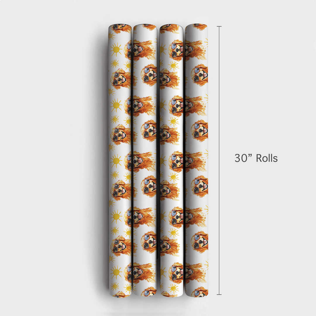 Sunny Day with the Red Goldens - Wrapping Paper - Aspen & Arlo
