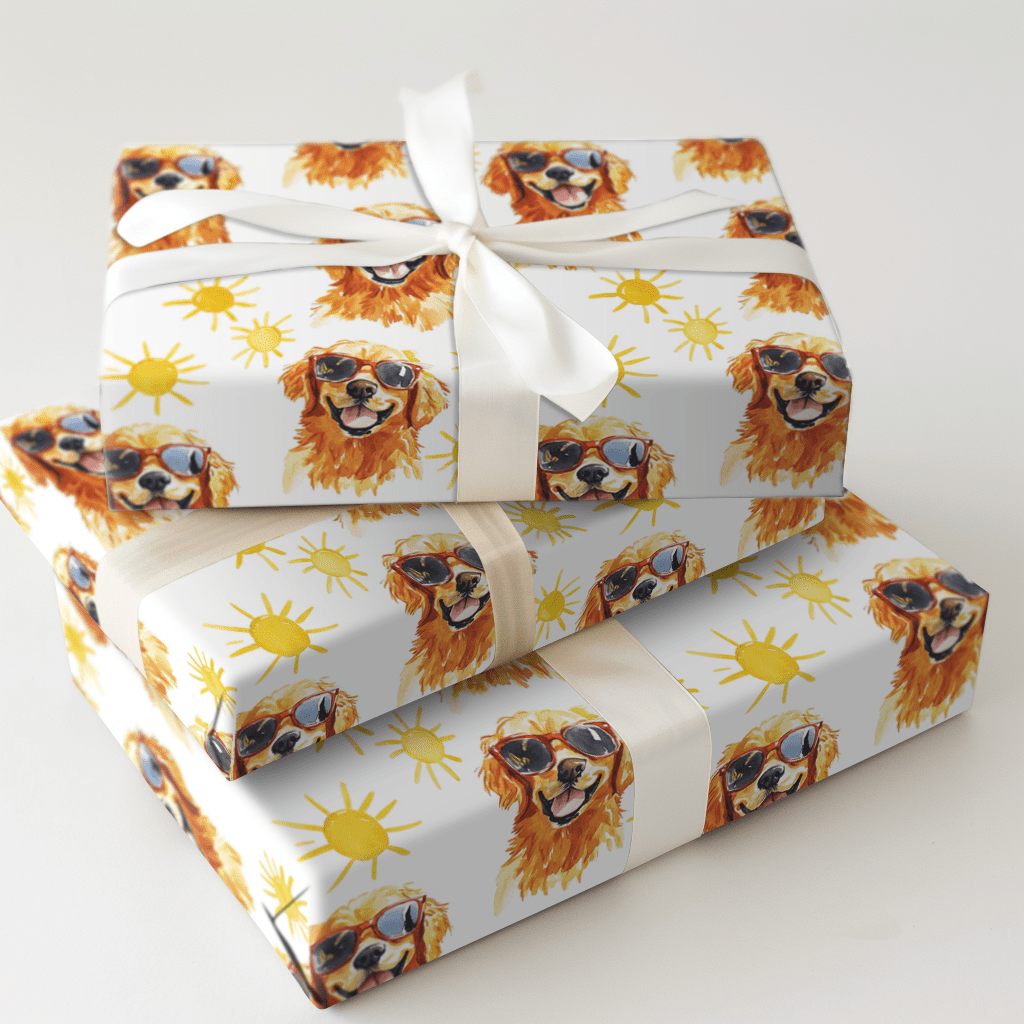 Sunny Day with the Red Goldens - Wrapping Paper - Aspen & Arlo
