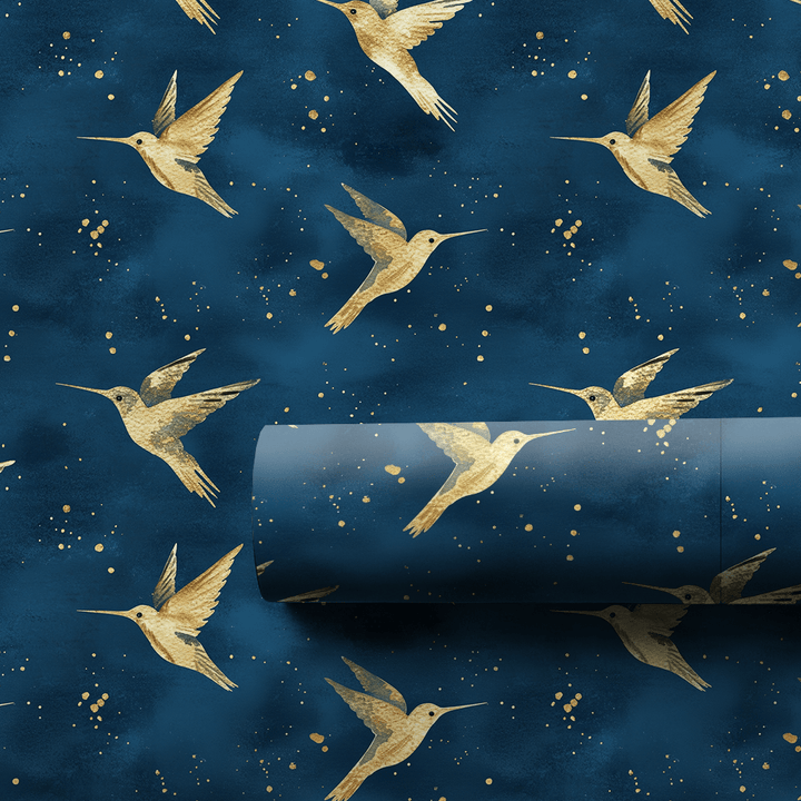 Humming Blue - Wrapping Paper - Aspen & Arlo