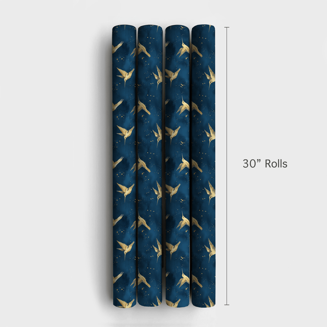 Humming Blue - Wrapping Paper - Aspen & Arlo