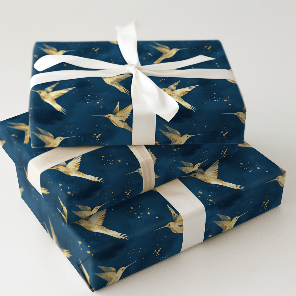 Humming Blue - Wrapping Paper - Aspen & Arlo