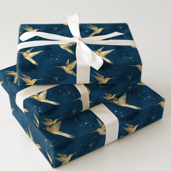 Humming Blue - Wrapping Paper - Aspen & Arlo