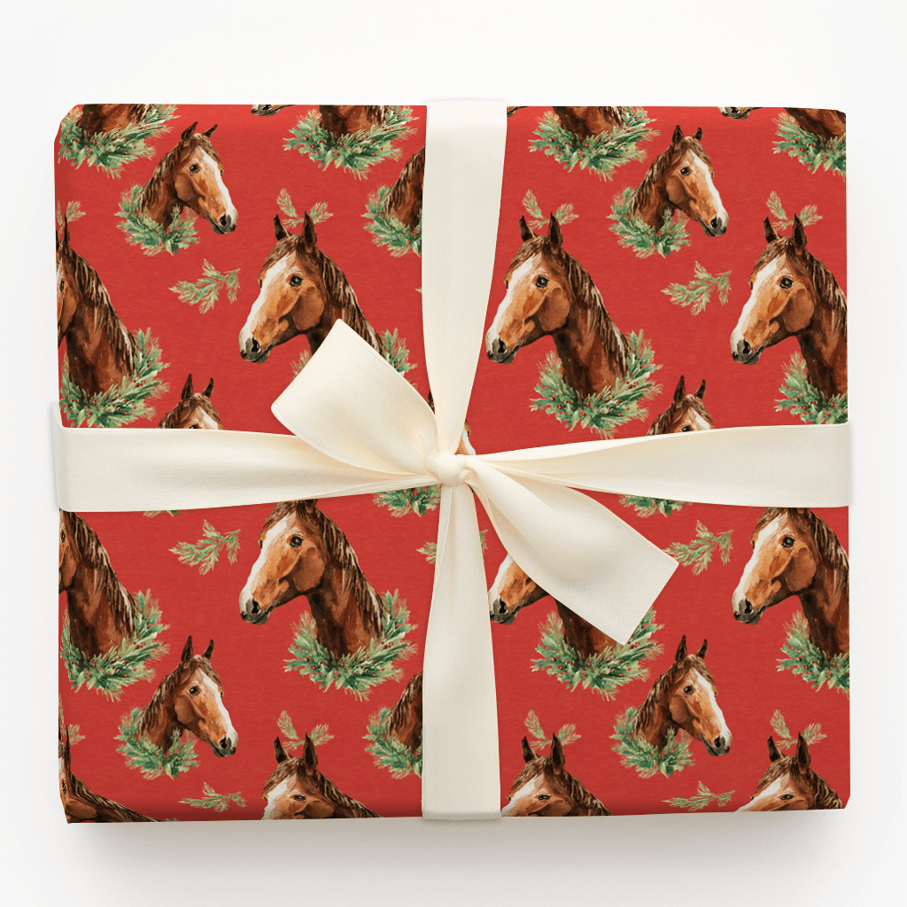 Yuletide Pony - Wrapping Paper - Aspen & Arlo