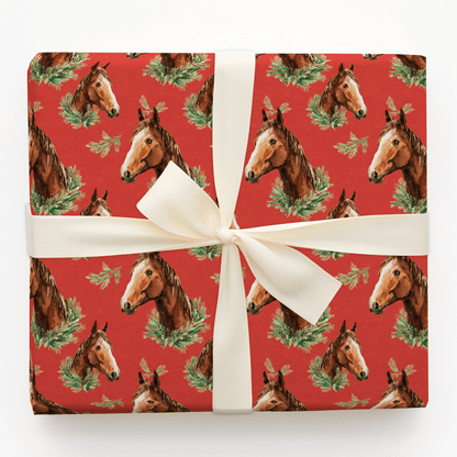 Yuletide Pony - Wrapping Paper - Aspen & Arlo