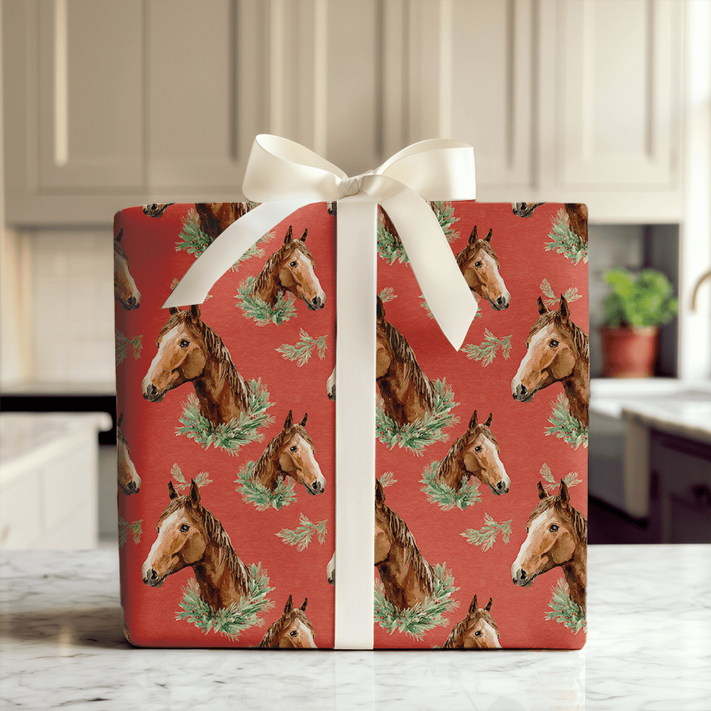 Yuletide Pony - Wrapping Paper - Aspen & Arlo