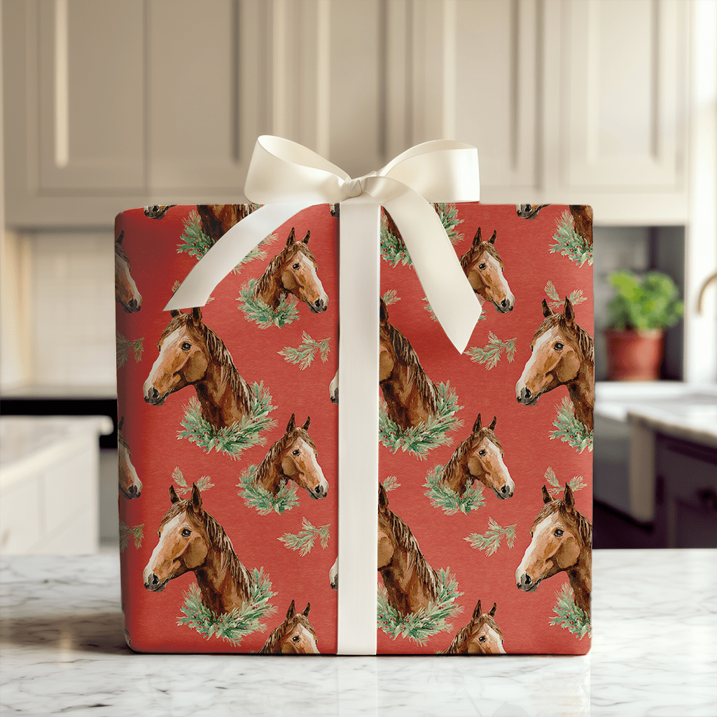 Yuletide Pony - Wrapping Paper - Aspen & Arlo