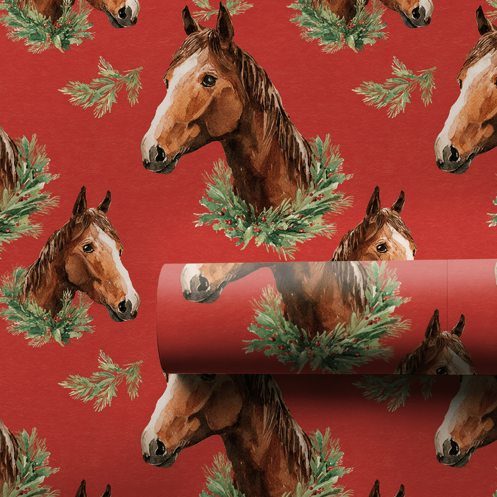 Yuletide Pony - Wrapping Paper - Aspen & Arlo