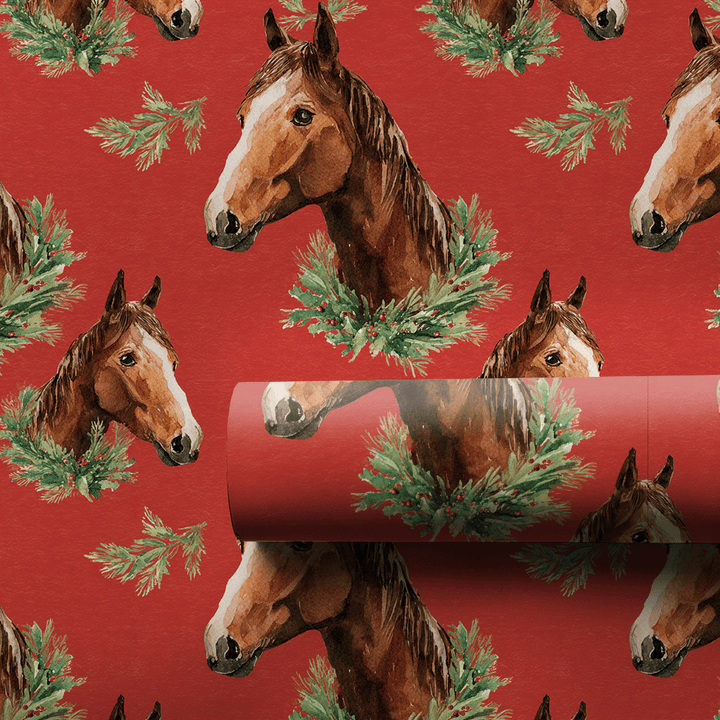 Yuletide Pony - Wrapping Paper - Aspen & Arlo