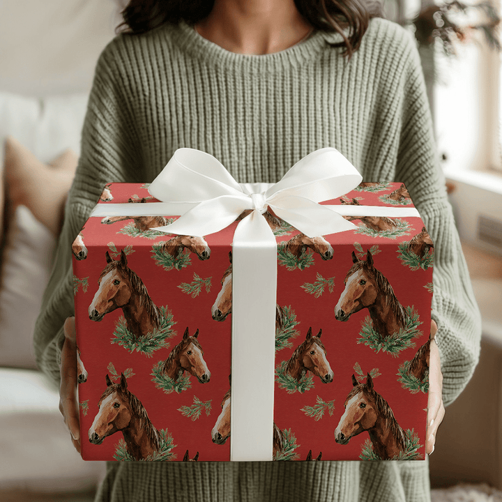 Yuletide Pony - Wrapping Paper - Aspen & Arlo