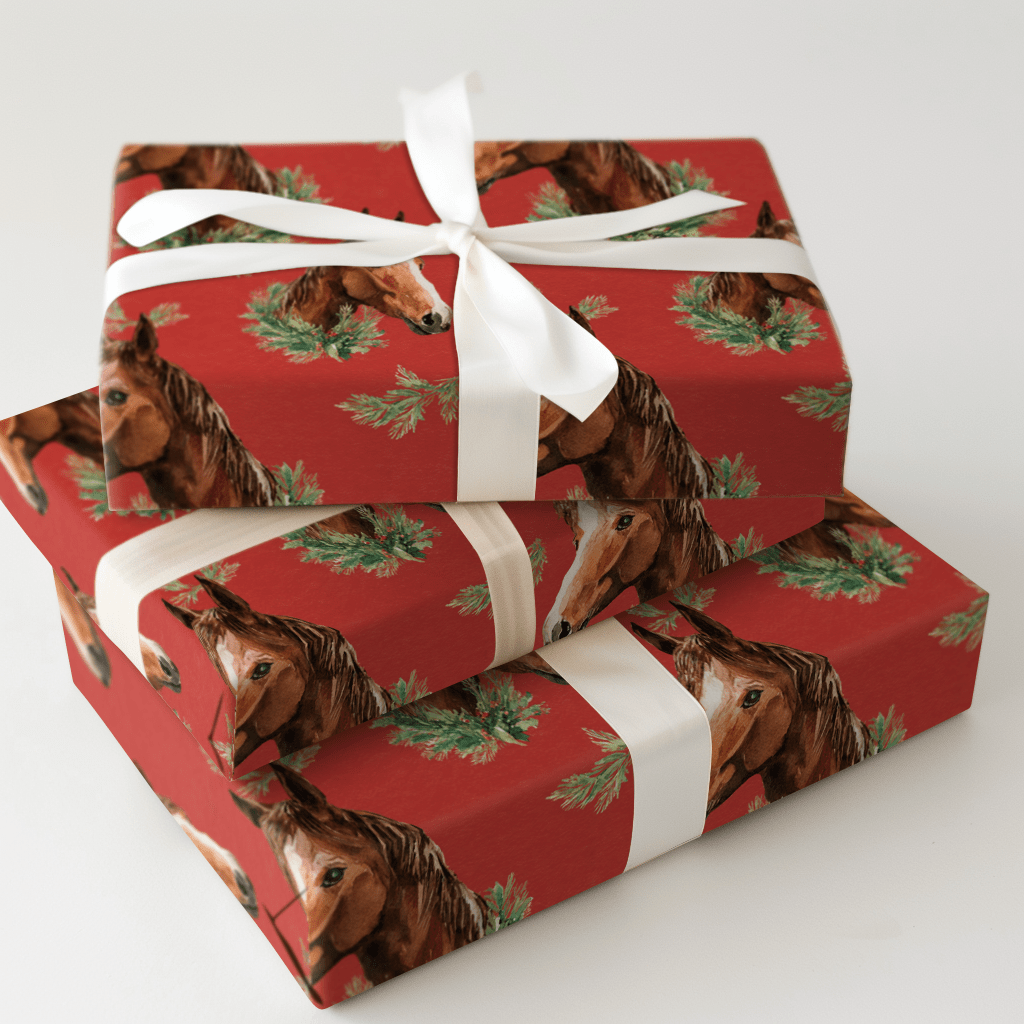 Yuletide Pony - Wrapping Paper - Aspen & Arlo