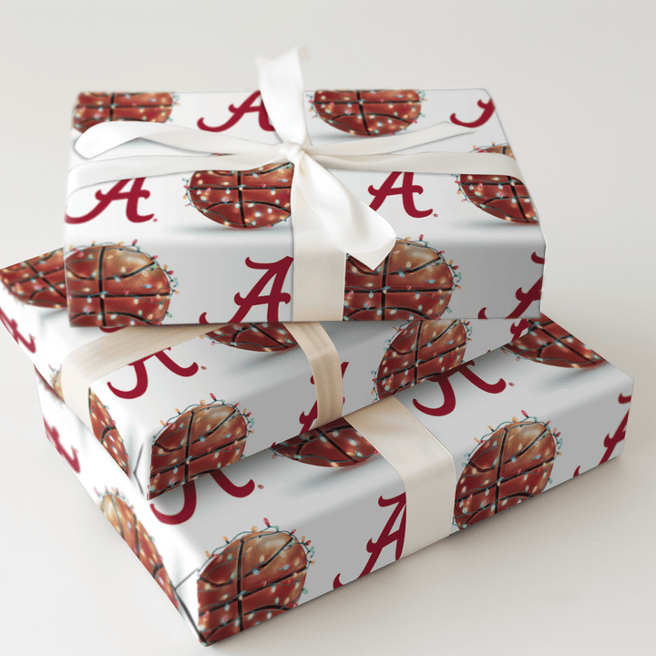 Crimson Court Glow - Wrapping Paper - Aspen & Arlo