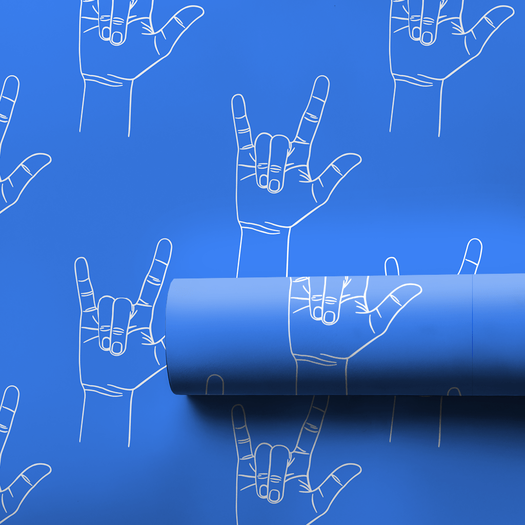 Love is Blue - Wrapping Paper - Aspen & Arlo