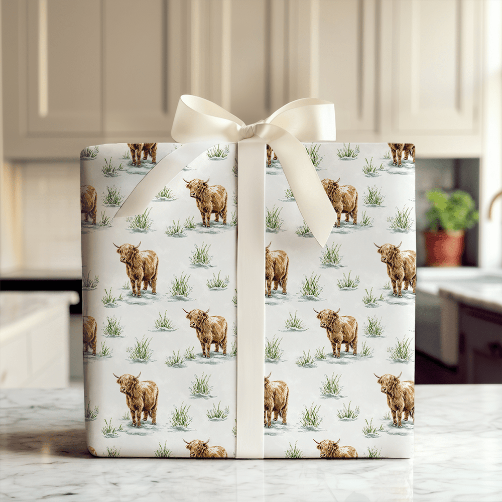 Snowy Highland - Wrapping Paper - Aspen & Arlo