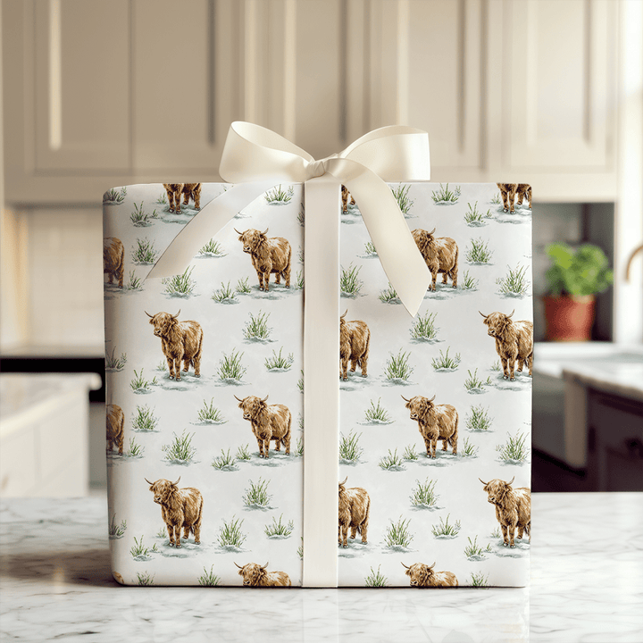Snowy Highland - Wrapping Paper - Aspen & Arlo