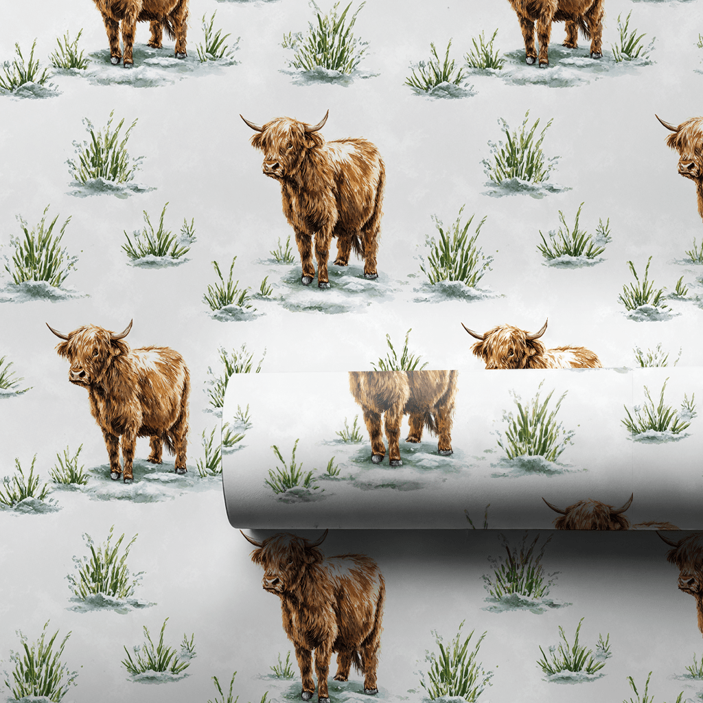 Snowy Highland - Wrapping Paper - Aspen & Arlo