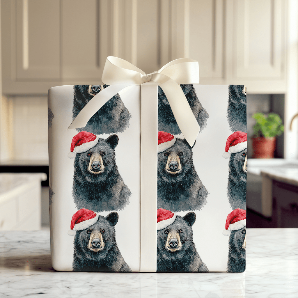 Berry Merry Bear - Wrapping Paper - Aspen & Arlo