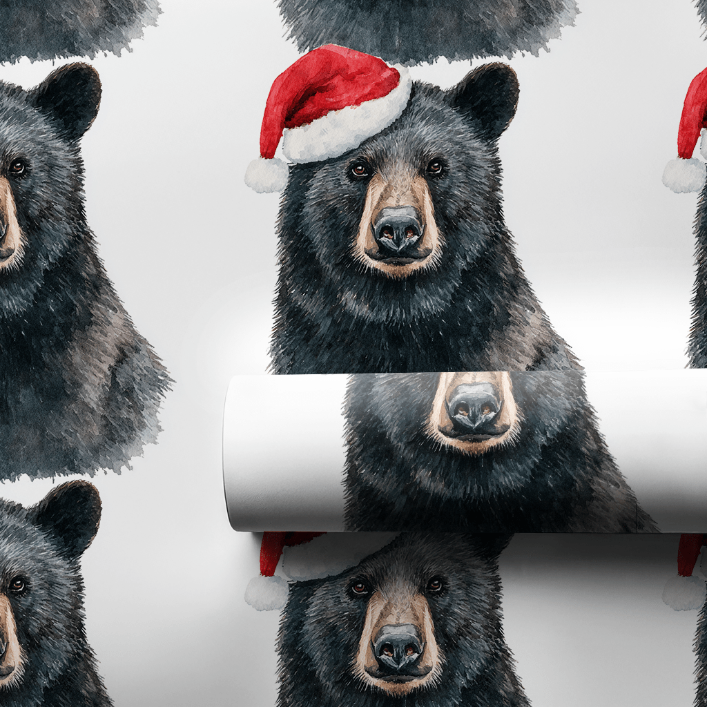 Berry Merry Bear - Wrapping Paper - Aspen & Arlo