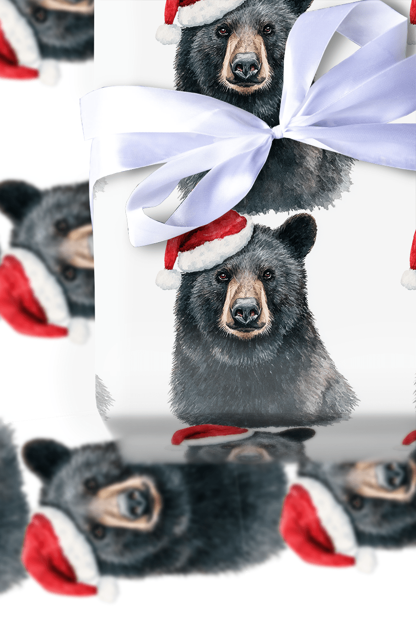 Berry Merry Bear - Wrapping Paper - Aspen & Arlo