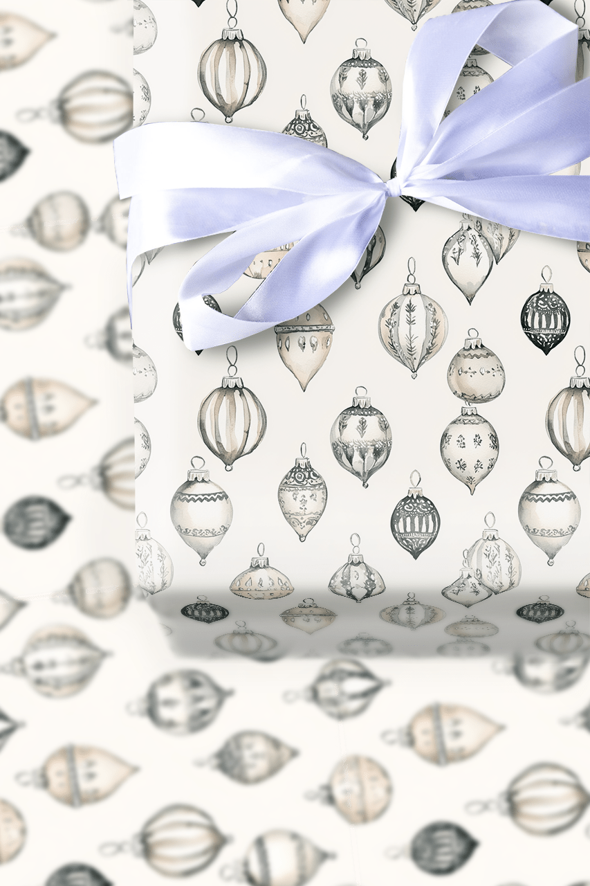 Shimmer Silver - Wrapping Paper - Aspen & Arlo