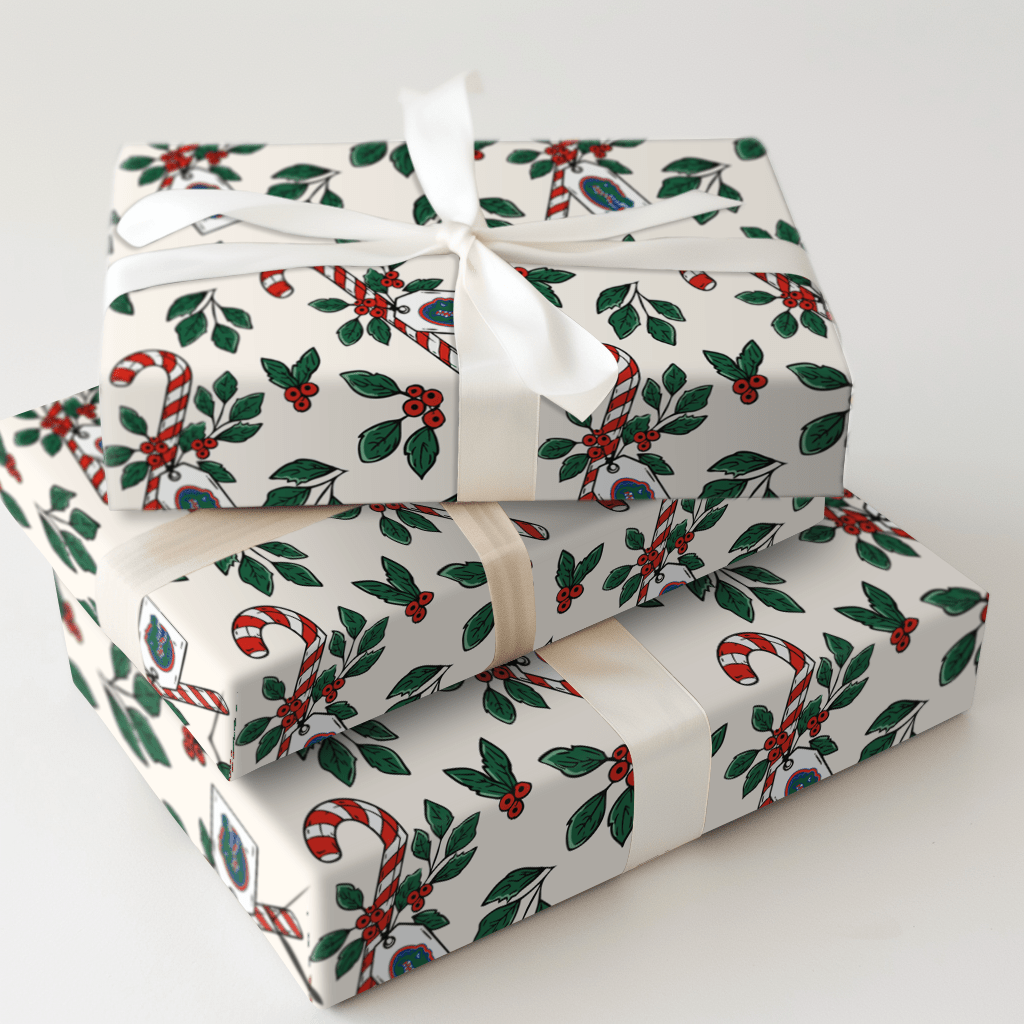 Peppermint Gators - Wrapping Paper - Aspen & Arlo