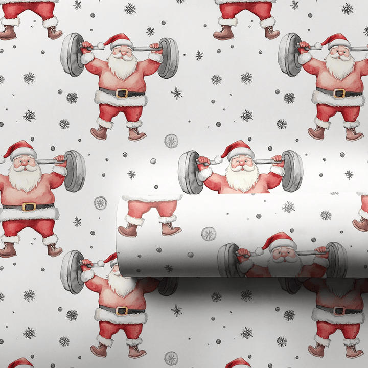 Santa's Swoll Season - Wrapping Paper - Aspen & Arlo