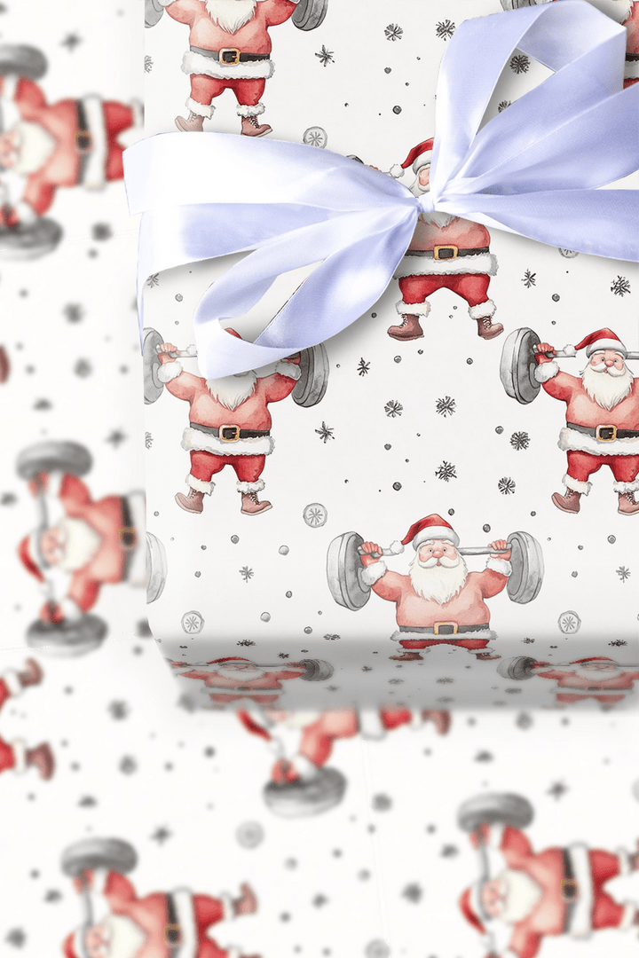 Santa's Swoll Season - Wrapping Paper - Aspen & Arlo