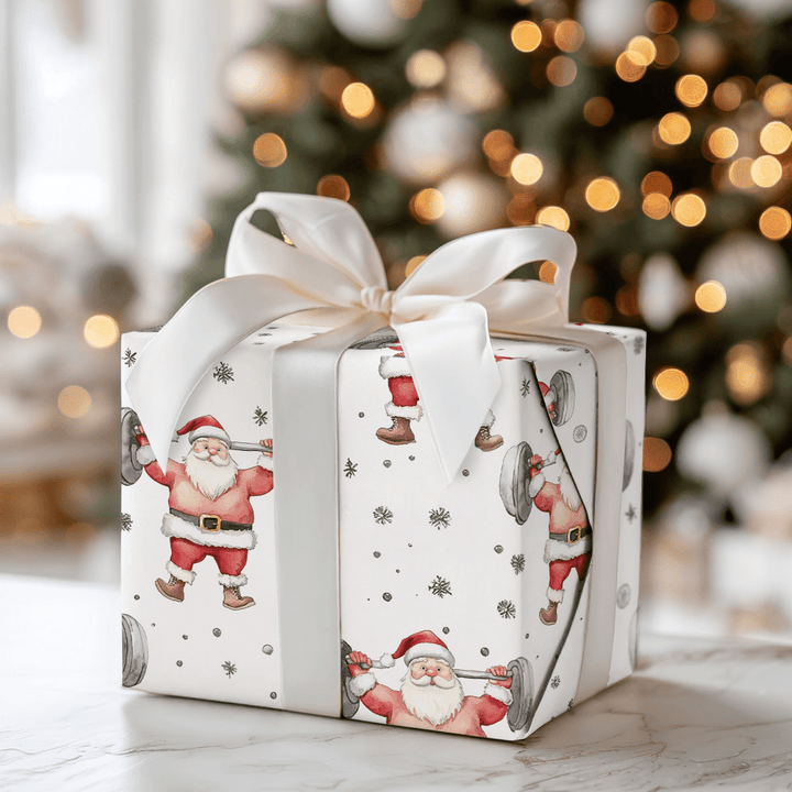 Santa's Swoll Season - Wrapping Paper - Aspen & Arlo