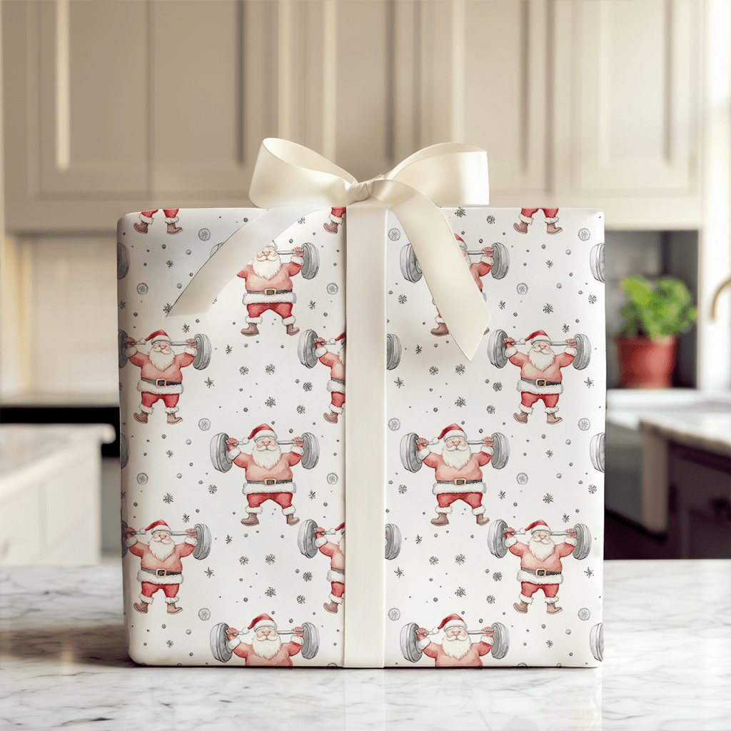 Santa's Swoll Season - Wrapping Paper - Aspen & Arlo