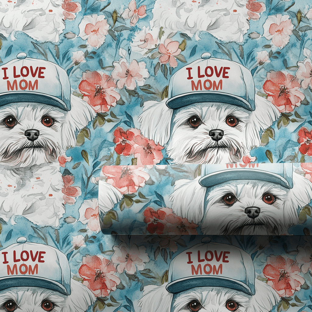 Mom's Favorite Maltese - Wrapping Paper - Aspen & Arlo