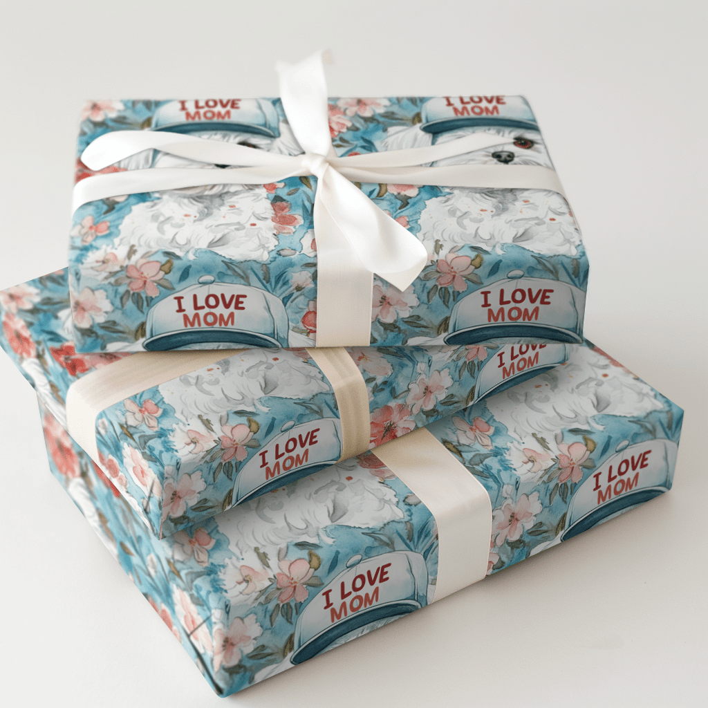 Mom's Favorite Maltese - Wrapping Paper - Aspen & Arlo