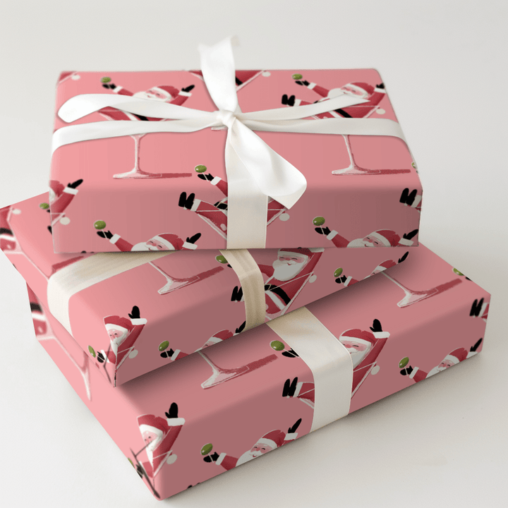 Santa - tini - Wrapping Paper - Aspen & Arlo