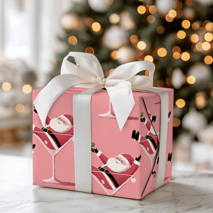 Santa - tini - Wrapping Paper - Aspen & Arlo