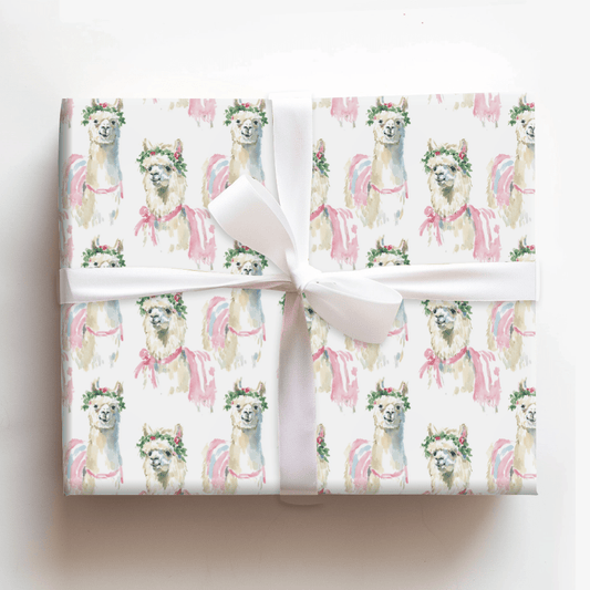 Noel Llama - Wrapping Paper - Aspen & Arlo
