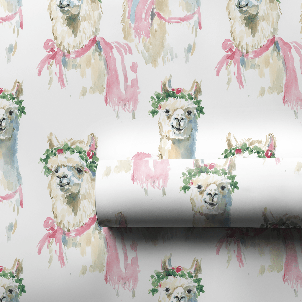 Noel Llama - Wrapping Paper - Aspen & Arlo