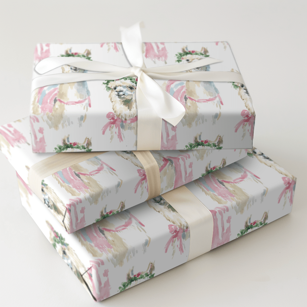 Noel Llama - Wrapping Paper - Aspen & Arlo