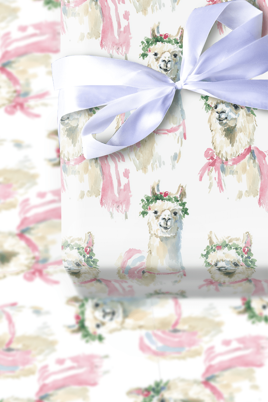 Noel Llama - Wrapping Paper - Aspen & Arlo