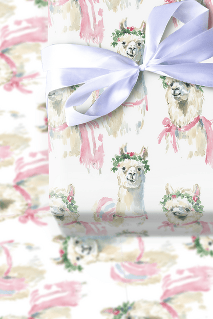 Noel Llama - Wrapping Paper - Aspen & Arlo