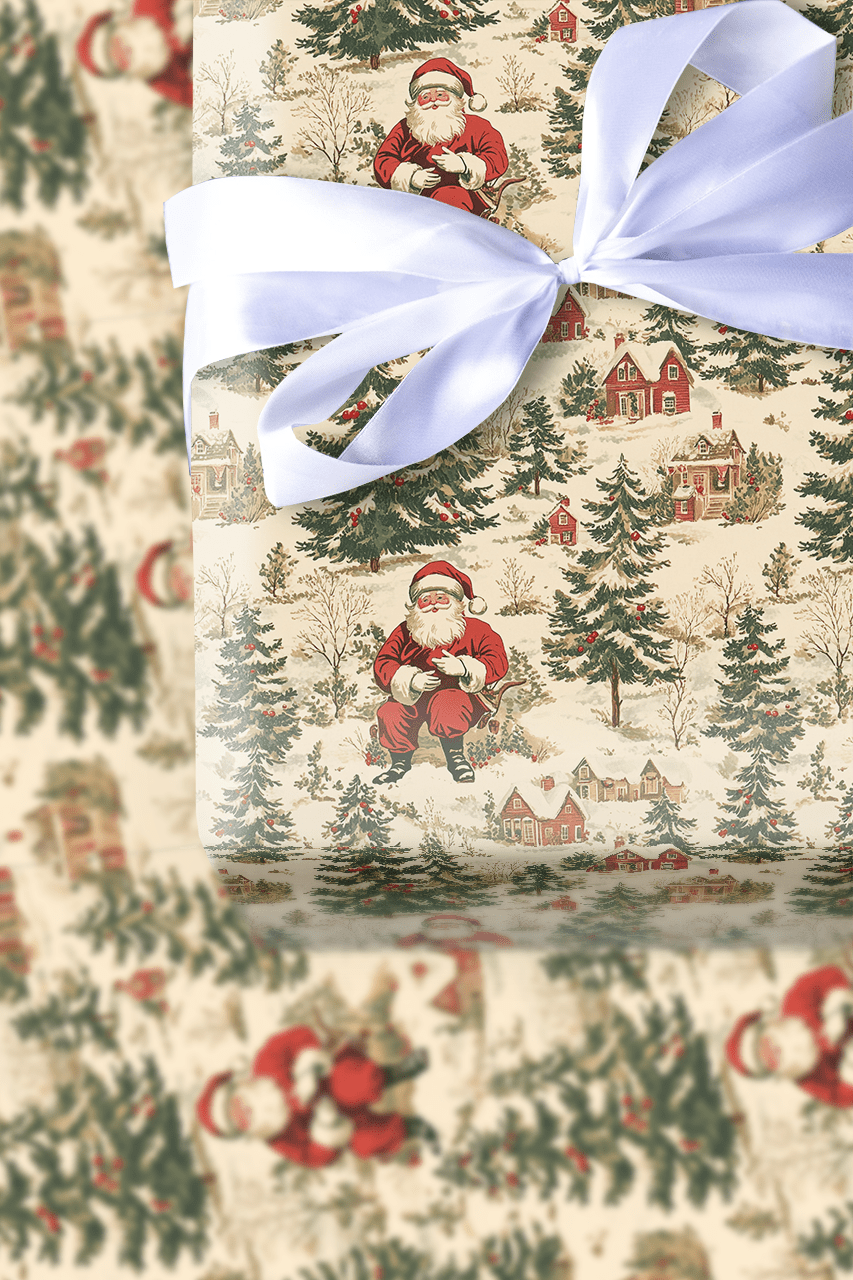 Santa, the Old Timer. - Wrapping Paper - Aspen & Arlo