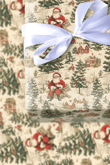 Santa, the Old Timer. - Wrapping Paper - Aspen & Arlo
