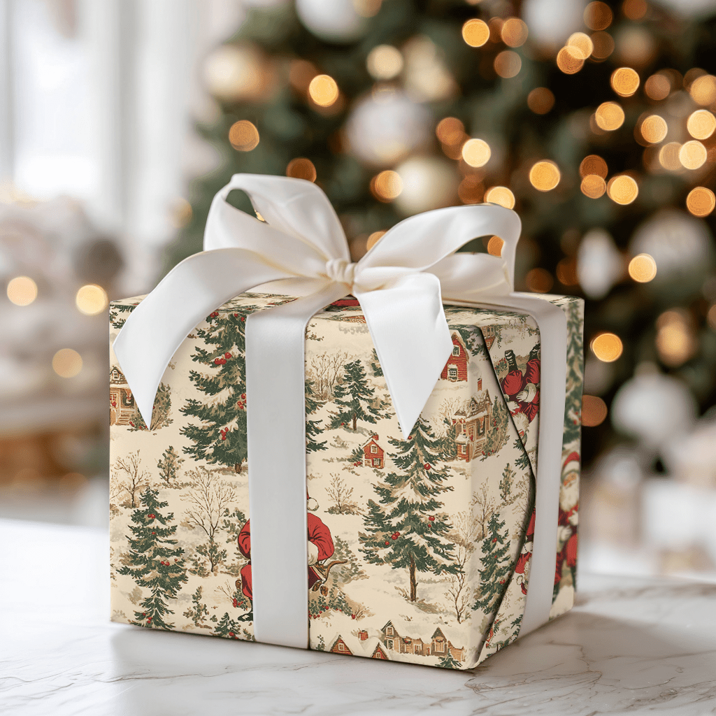 Santa, the Old Timer. - Wrapping Paper - Aspen & Arlo