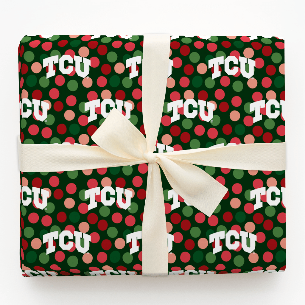 TCU Winter Dot - Wrapping Paper - Aspen & Arlo