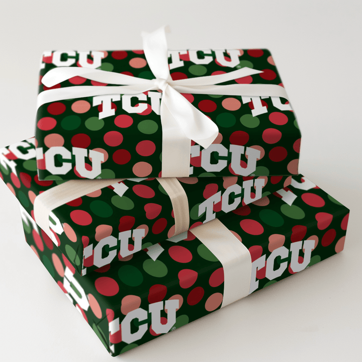 TCU Winter Dot - Wrapping Paper - Aspen & Arlo