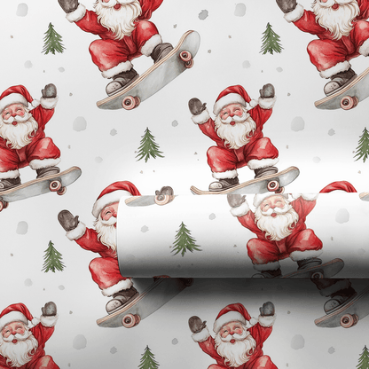Radical Ride Santa - Wrapping Paper - Aspen & Arlo